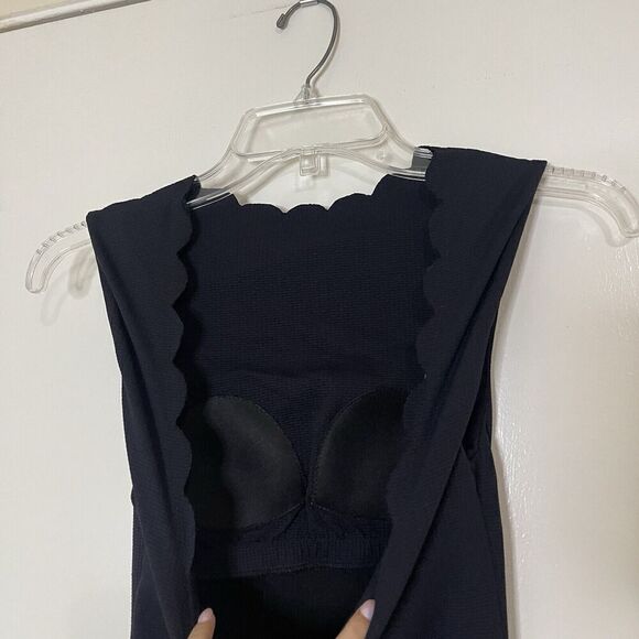 MARYSIA Maria Long Leg Midnight black navy scallop hem jumpsuit XS $419 - Picture 6 of 11